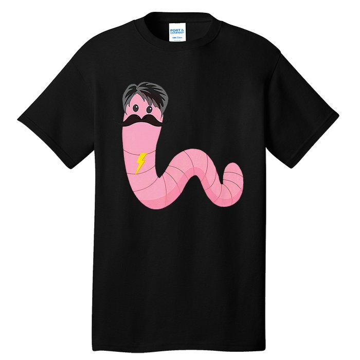 Worm With A Mustache James Tom Ariana Reality Tall T-Shirt