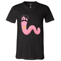 Worm With A Mustache James Tom Ariana Reality V-Neck T-Shirt