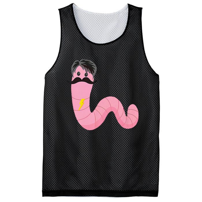 Worm With A Mustache James Tom Ariana Reality Mesh Reversible Basketball Jersey Tank