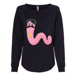 Worm With A Mustache James Tom Ariana Reality Womens California Wash Sweatshirt