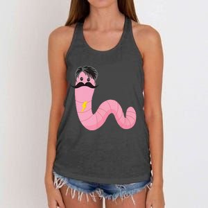 Worm With A Mustache James Tom Ariana Reality Women's Knotted Racerback Tank