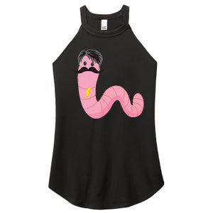 Worm With A Mustache James Tom Ariana Reality Women's Perfect Tri Rocker Tank