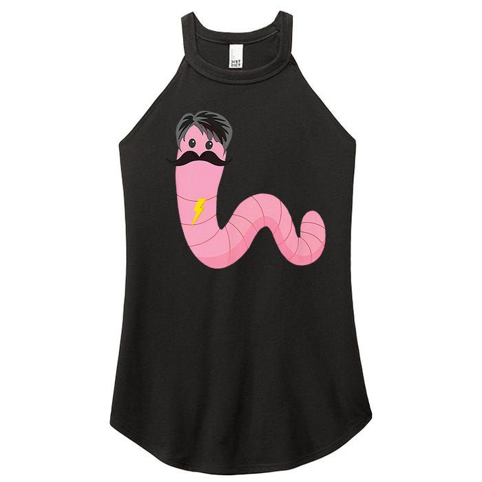 Worm With A Mustache James Tom Ariana Reality Women's Perfect Tri Rocker Tank