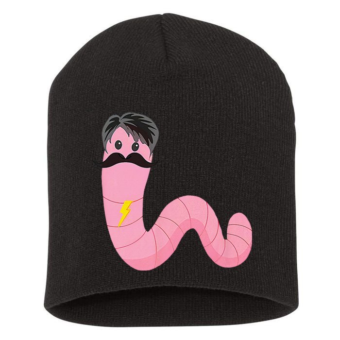 Worm With A Mustache James Tom Ariana Reality Short Acrylic Beanie