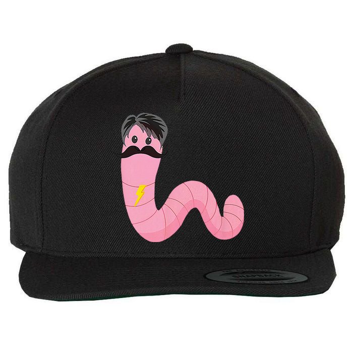 Worm With A Mustache James Tom Ariana Reality Wool Snapback Cap