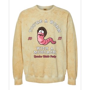 Worm With A Mustache James Tom Ariana Reality Colorblast Crewneck Sweatshirt