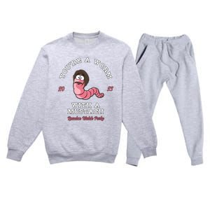 Worm With A Mustache James Tom Ariana Reality Premium Crewneck Sweatsuit Set