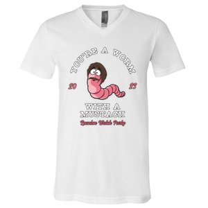 Worm With A Mustache James Tom Ariana Reality V-Neck T-Shirt