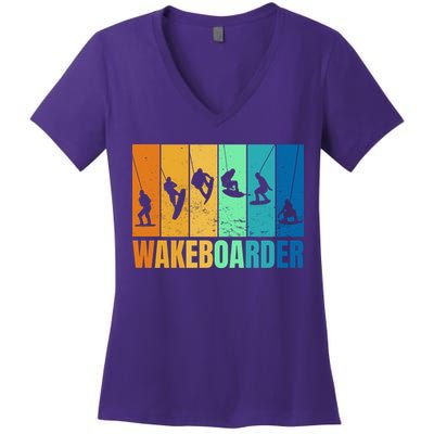 Wakeboarder Women's V-Neck T-Shirt