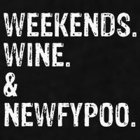 Weekends Wine And Newfypoo Funny Newfypoo Dog Ladies PosiCharge Tri-Blend Wicking Tank