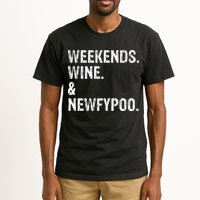 Weekends Wine And Newfypoo Funny Newfypoo Dog Tall T-Shirt