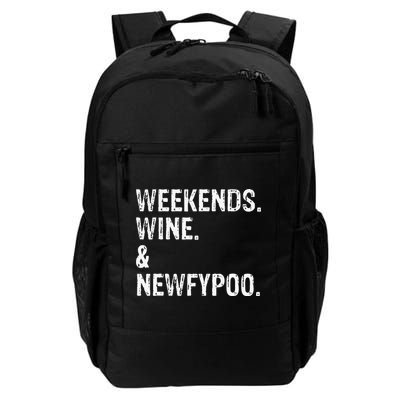 Weekends Wine And Newfypoo Funny Newfypoo Dog Backpack