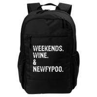 Weekends Wine And Newfypoo Funny Newfypoo Dog Backpack
