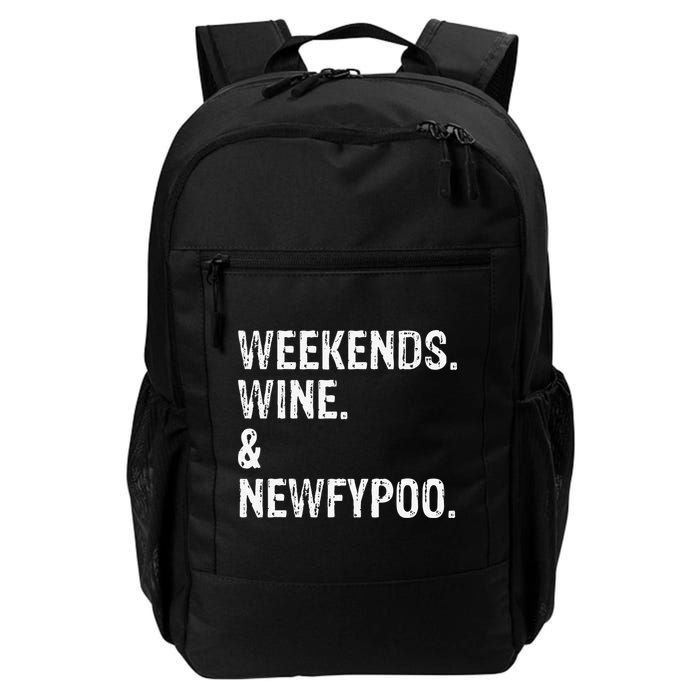 Weekends Wine And Newfypoo Funny Newfypoo Dog Backpack