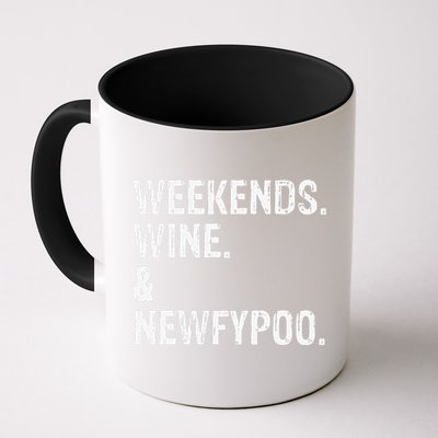 Weekends Wine And Newfypoo Funny Newfypoo Dog Mug