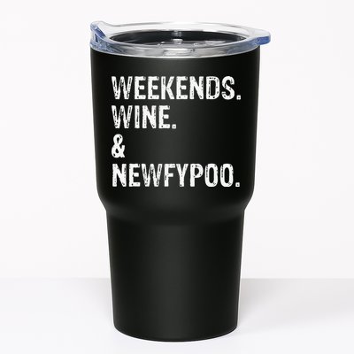 Weekends Wine And Newfypoo Funny Newfypoo Dog Tumbler