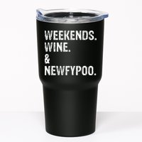 Weekends Wine And Newfypoo Funny Newfypoo Dog Tumbler