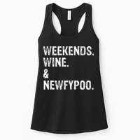 Weekends Wine And Newfypoo Funny Newfypoo Dog Womens Tank Top