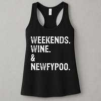 Weekends Wine And Newfypoo Funny Newfypoo Dog Womens Tank Top