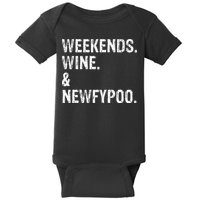 Weekends Wine And Newfypoo Funny Newfypoo Dog Baby Bodysuit