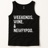 Weekends Wine And Newfypoo Funny Newfypoo Dog Tank Top