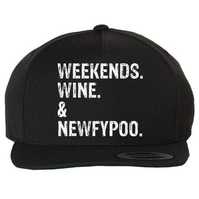 Weekends Wine And Newfypoo Funny Newfypoo Dog Wool Snapback Cap