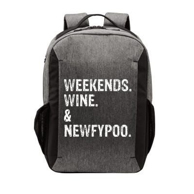 Weekends Wine And Newfypoo Funny Newfypoo Dog Vector Backpack