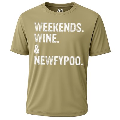 Weekends Wine And Newfypoo Funny Newfypoo Dog Performance Shirt