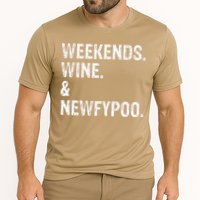 Weekends Wine And Newfypoo Funny Newfypoo Dog Performance Shirt
