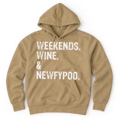 Weekends Wine And Newfypoo Funny Newfypoo Dog Hoodie