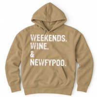 Weekends Wine And Newfypoo Funny Newfypoo Dog Hoodie