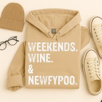 Weekends Wine And Newfypoo Funny Newfypoo Dog Hoodie