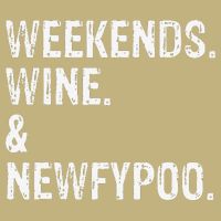 Weekends Wine And Newfypoo Funny Newfypoo Dog Button