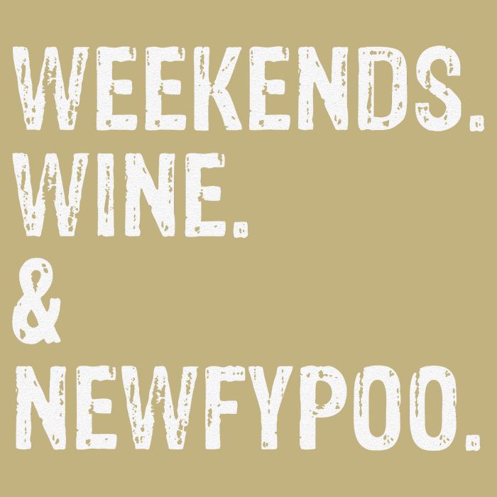 Weekends Wine And Newfypoo Funny Newfypoo Dog Button