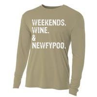 Weekends Wine And Newfypoo Funny Newfypoo Dog Cooling Performance Long Sleeve Crew