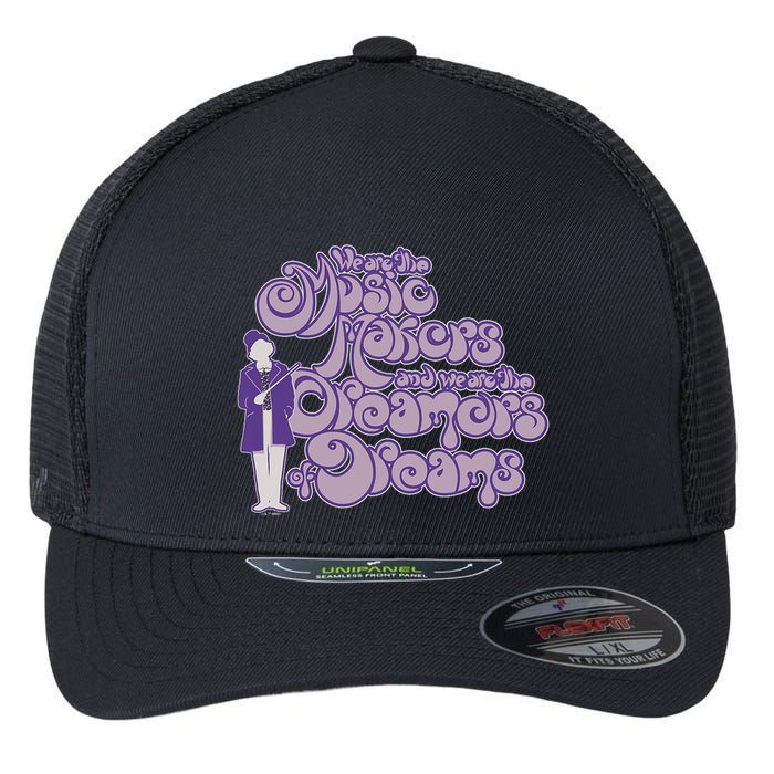 W.I.L.L.Y W.O.N.K.A And The Chocolate Factory Music Makers Gum Font Flexfit Unipanel Trucker Cap