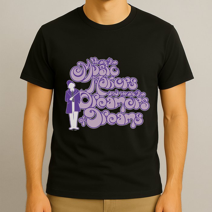 W.I.L.L.Y W.O.N.K.A And The Chocolate Factory Music Makers Gum Font T-Shirt