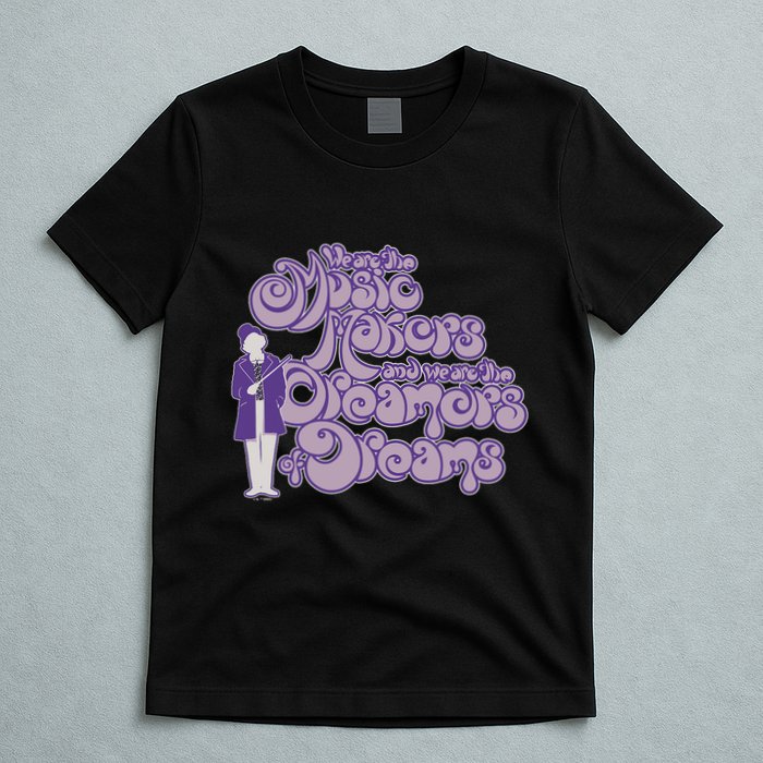 W.I.L.L.Y W.O.N.K.A And The Chocolate Factory Music Makers Gum Font T-Shirt