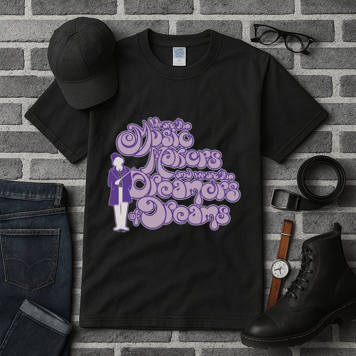 W.I.L.L.Y W.O.N.K.A And The Chocolate Factory Music Makers Gum Font Tall T-Shirt