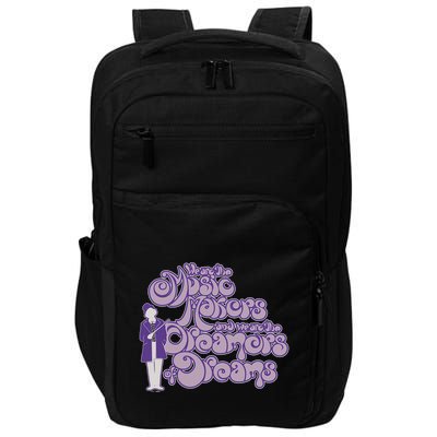 W.I.L.L.Y W.O.N.K.A And The Chocolate Factory Music Makers Gum Font Impact Tech Backpack