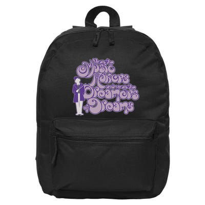 W.I.L.L.Y W.O.N.K.A And The Chocolate Factory Music Makers Gum Font 16 in Basic Backpack