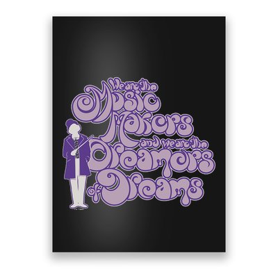 W.I.L.L.Y W.O.N.K.A And The Chocolate Factory Music Makers Gum Font Poster