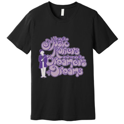 W.I.L.L.Y W.O.N.K.A And The Chocolate Factory Music Makers Gum Font Premium T-Shirt