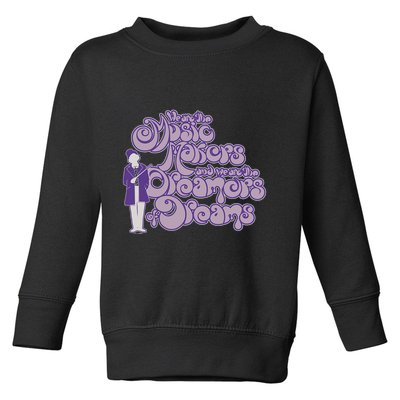 W.I.L.L.Y W.O.N.K.A And The Chocolate Factory Music Makers Gum Font Toddler Sweatshirt