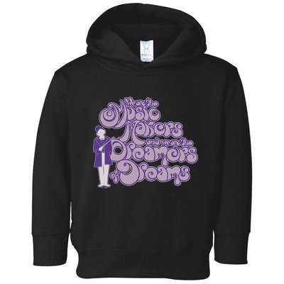 W.I.L.L.Y W.O.N.K.A And The Chocolate Factory Music Makers Gum Font Toddler Hoodie