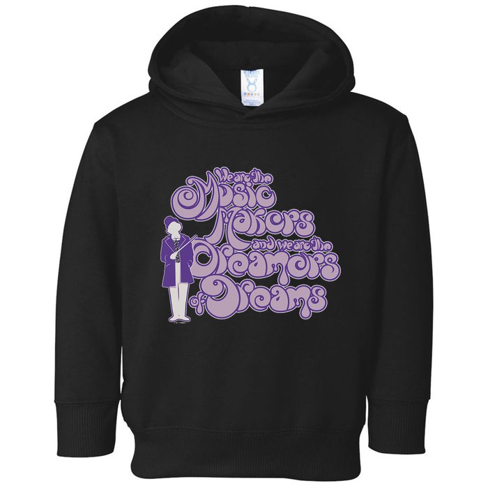 W.I.L.L.Y W.O.N.K.A And The Chocolate Factory Music Makers Gum Font Toddler Hoodie