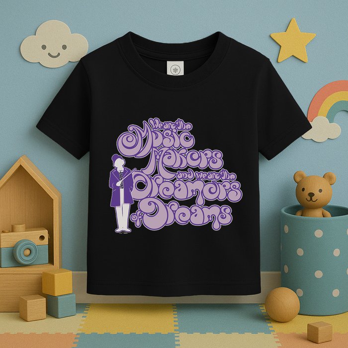 W.I.L.L.Y W.O.N.K.A And The Chocolate Factory Music Makers Gum Font Toddler T-Shirt