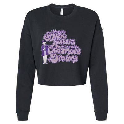 W.I.L.L.Y W.O.N.K.A And The Chocolate Factory Music Makers Gum Font Cropped Pullover Crew