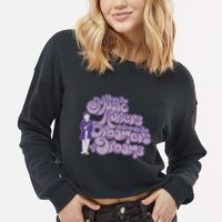 W.I.L.L.Y W.O.N.K.A And The Chocolate Factory Music Makers Gum Font Cropped Pullover Crew