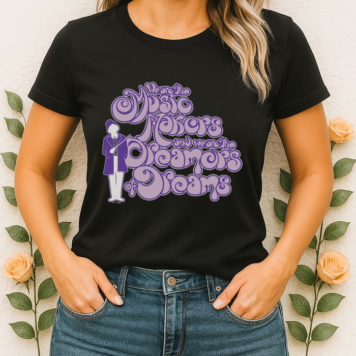W.I.L.L.Y W.O.N.K.A And The Chocolate Factory Music Makers Gum Font Womens T-Shirt